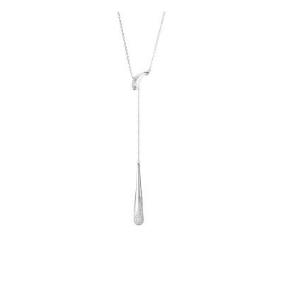 Collier en Y Classica en Argent 925 & Oxydes de Zirconium, Longueur de 38 cm à 43 cm - 5741221 - Swarovski