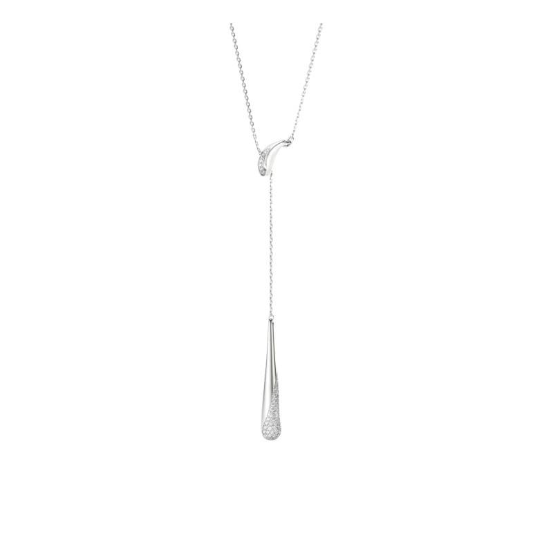 Collier en Y Classica en Argent 925 & Oxydes de Zirconium, Longueur de 38 cm à 43 cm - 5741221 - Swarovski