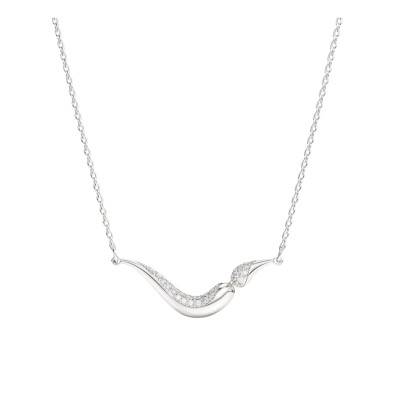 Collier Classica en Argent 925 & Oxydes de Zirconium, Longueur de 38 cm à 43 cm - 5740342 - Swarovski