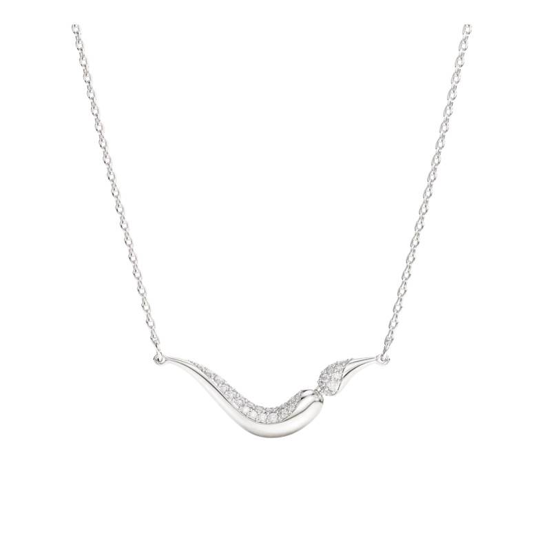 Collier Classica en Argent 925 & Oxydes de Zirconium, Longueur de 38 cm à 43 cm - 5740342 - Swarovski
