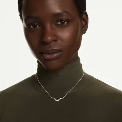 Collier Classica en Argent 925 & Oxydes de Zirconium, Longueur de 38 cm à 43 cm - 5740342 - Swarovski