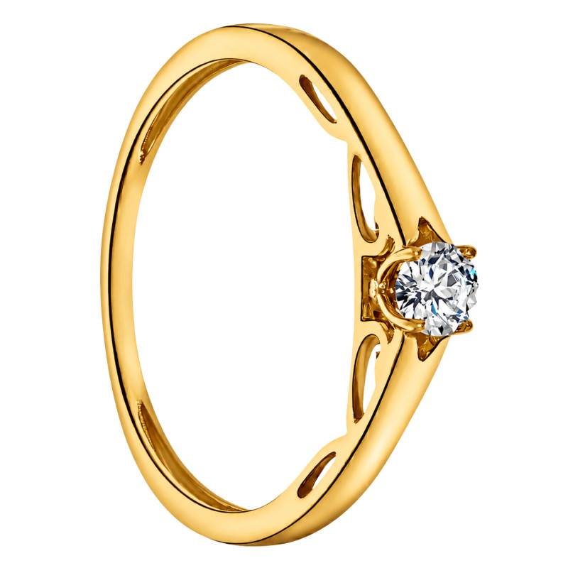 0.15 ct Diamond Radiance Yellow 9K Gold Solitaire - Amore