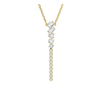 Collier en Y Mesmera Attract Métal Doré à l'Or Jaune 750 & Oxydes de Zirconium, Longueur 48 cm Ajustable - 5747997 - Swarovski