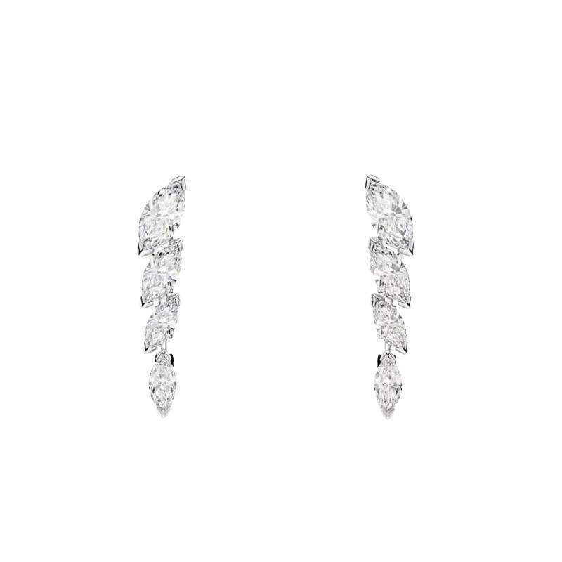 Boucles d'Oreilles Pendantes Mesmera Glam en Métal Rhodié & Oxydes de Zirconium - 5748007 - Swarovski