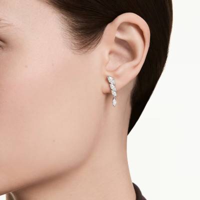 Boucles d'Oreilles Pendantes Mesmera Glam en Métal Rhodié & Oxydes de Zirconium - 5748007 - Swarovski
