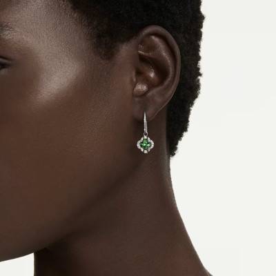 Boucles d'Oreilles Pendantes Una Angelic Vertes en Métal Rhodié & Oxydes de Zirconium - 5758001 - Swarovski