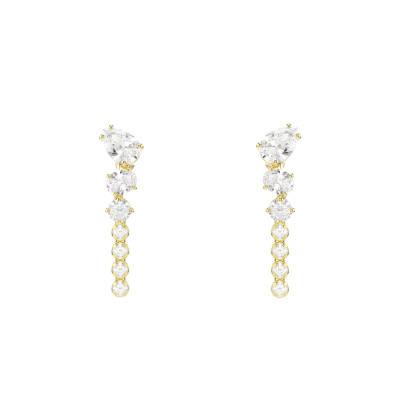 Boucles d'Oreilles Pendantes Mesmera Attract en Métal Doré à l'Or Jaune 750 & Oxydes de Zirconium - 5747936 - Swarovski