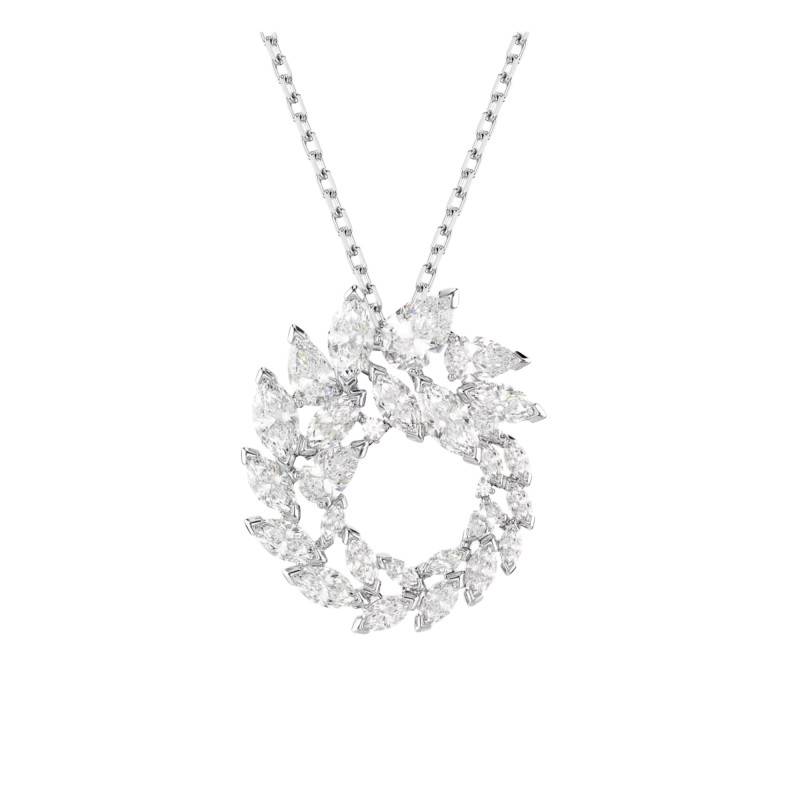 Collier Mesmera Glam en Métal Rhodié & Oxydes de Zirconium, Longueur 38 cm Ajustable - 5759837 - Swarovski