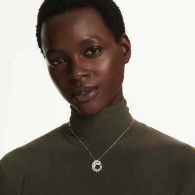 Collier Mesmera Glam en Métal Rhodié & Oxydes de Zirconium, Longueur 38 cm Ajustable - 5759837 - Swarovski