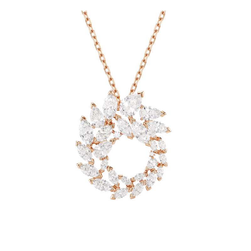 750/1000 Rose Gold Metal Mesmera Glam Necklace & Zirconium Oxides, 38 cm Adjustable - 5764188 - Swarovski