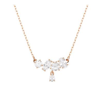 Collier Mesmera Attract en Métal Doré à l'Or Rose 750 & Oxydes de Zirconium, Longueur 38 cm Ajustable - 5747996 - Swarovski