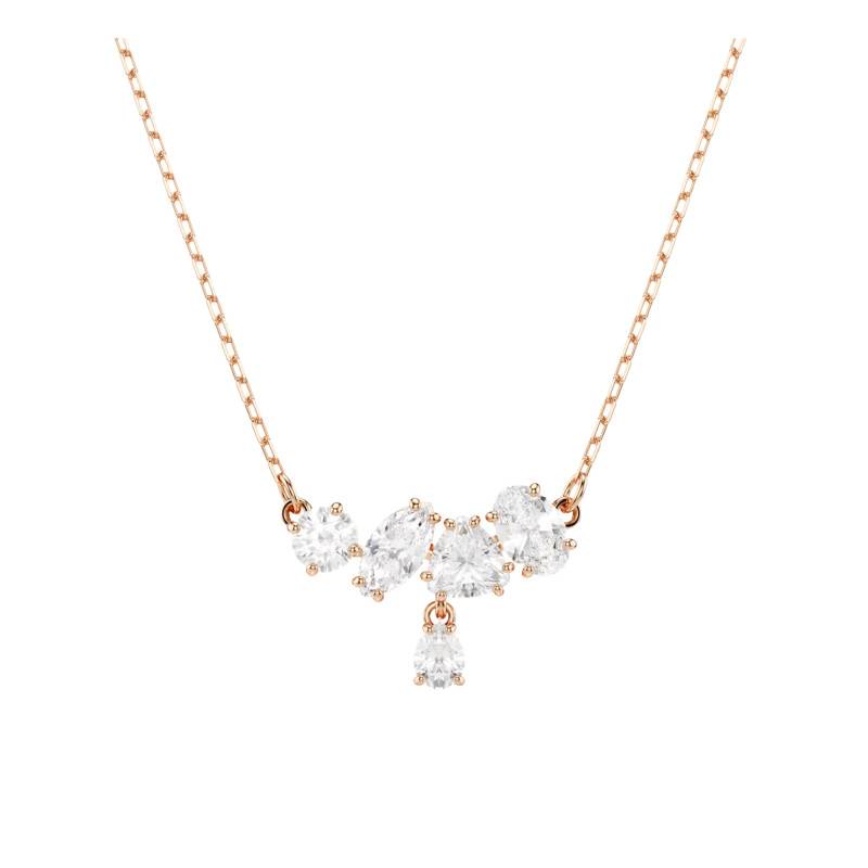 750/1000 Rose Gold Metal Mesmera Attract Necklace & Zirconium Oxides, 38 cm Adjustable - 5747996 - Swarovski