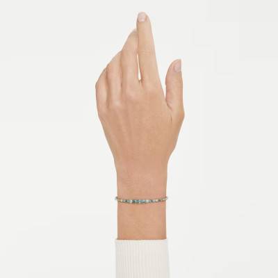 Bracelet Imber en Métal Doré & Cristaux Bleus, Longueur Ajustable - 5757824 - Swarovski