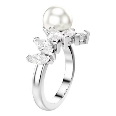 Mesmera Glam White Pearl & Crystal Open Ring - 5748010 - Swarovski