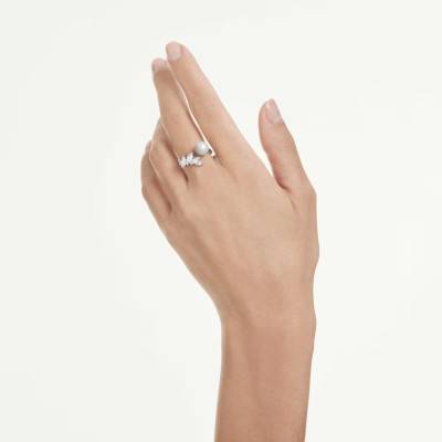 Mesmera Glam White Pearl & Crystal Open Ring - 5748010 - Swarovski