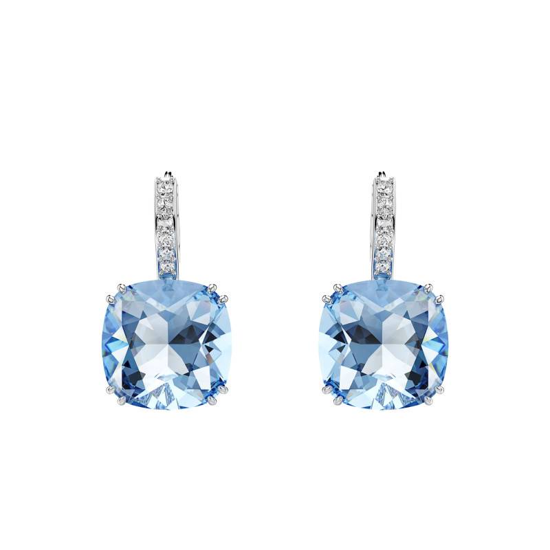 Boucles d'Oreilles Pendantes Millenia en Métal Rhodié & Cristaux Bleus - 5756150 - Swarovski