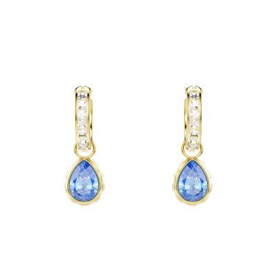 Boucles d'Oreilles Pendantes Chroma Cristal Bleu en Métal Doré & Oxydes de Zirconium - 5757815 - Swarovski