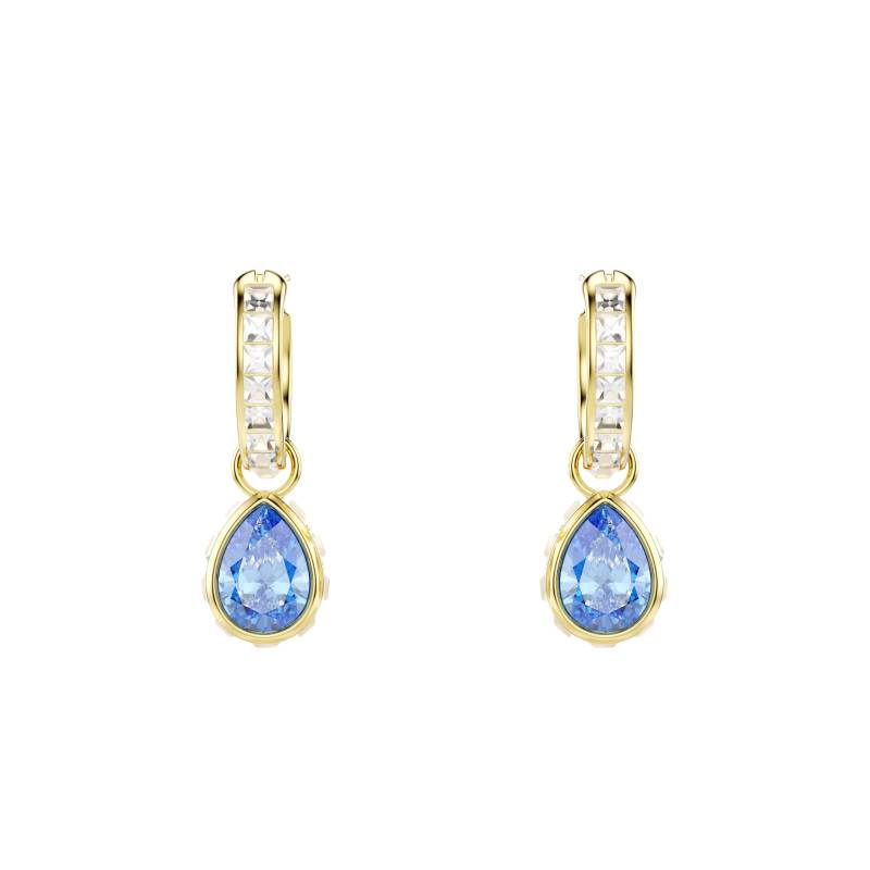 Boucles d'Oreilles Pendantes Chroma Cristal Bleu en Métal Doré & Oxydes de Zirconium - 5757815 - Swarovski