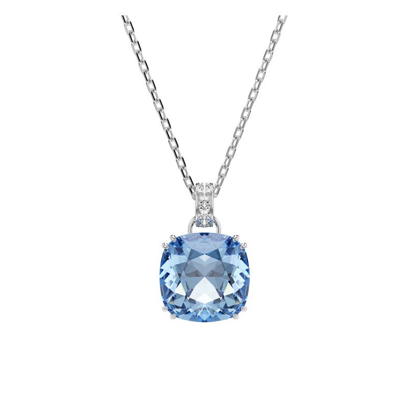 Collier Millenia en Métal Rhodié & Cristal Bleu, Longueur 38 cm Ajustable - 5760057 - Swarovski