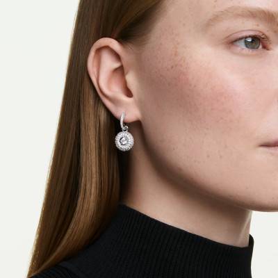 Boucles d'Oreilles Pendantes Sublima Glam en Métal Rhodié & Cristaux Blanc - 5738193 - Swarovski