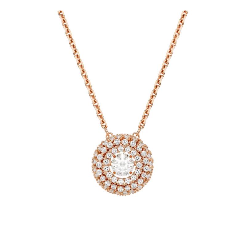 750 Rose Gold-Plated Metal & Zirconium Oxide Sublima Glam Necklace, 38 cm Adjustable Length - 5764190 - Swarovski