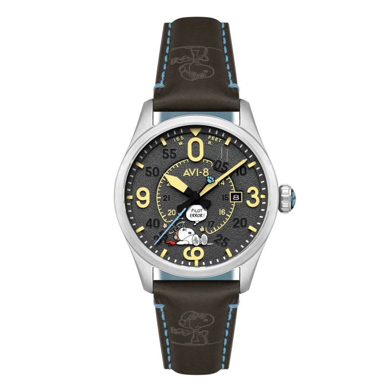 Montre SPITFIRE SMITH AUTOMATIC SNOOPY PEANUTS FLYING ACE PILOT ERROR LIMITED EDITION AV-4152-03 - Avi-8