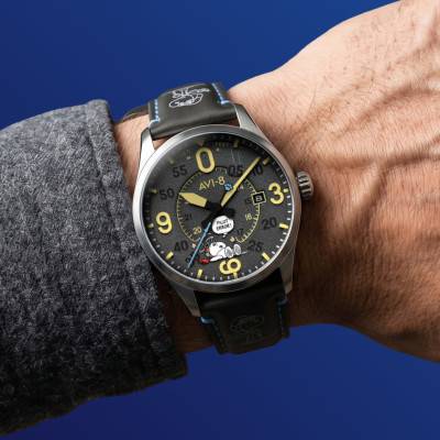 Montre SPITFIRE SMITH AUTOMATIC SNOOPY PEANUTS FLYING ACE PILOT ERROR LIMITED EDITION AV-4152-03 - Avi-8