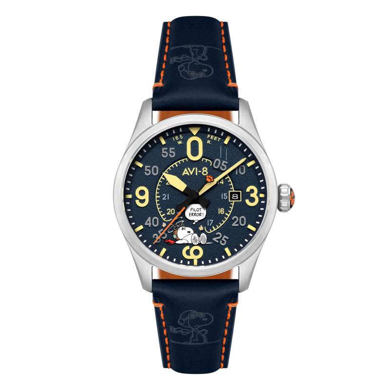 Spitfire Smith Automatic Snoopy Peanuts Flying Ace Pilot Error Limited Edition AV-4152-02 Watch - Avi-8