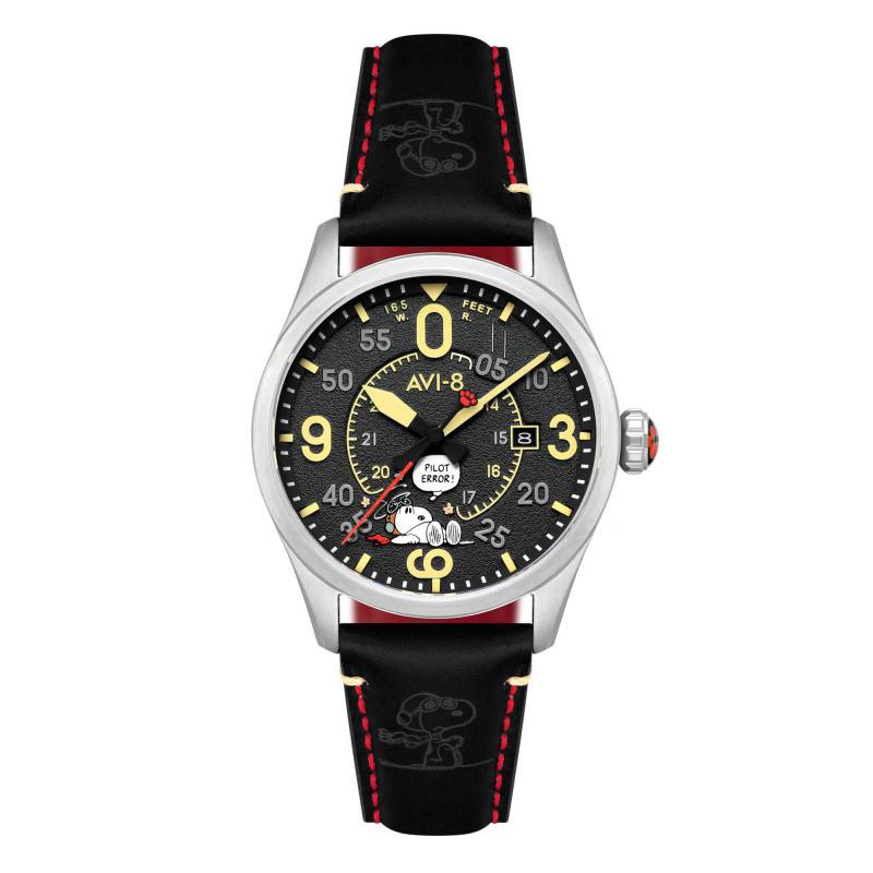 Montre SPITFIRE SMITH AUTOMATIC SNOOPY PEANUTS FLYING ACE PILOT ERROR LIMITED EDITION AV-4152-01 - Avi-8
