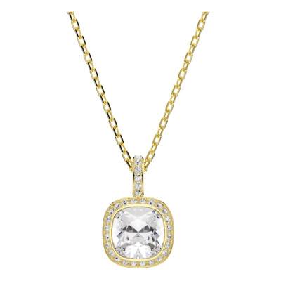 Collier Una Angelic Cushion Métal Doré à l'Or Jaune 750 & Cristaux Blancs, Longueur 38 cm Ajustable - 5764761 - Swarovski