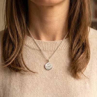 Médaille Ange en Argent 925, Diamètre 16 mm - Argyor