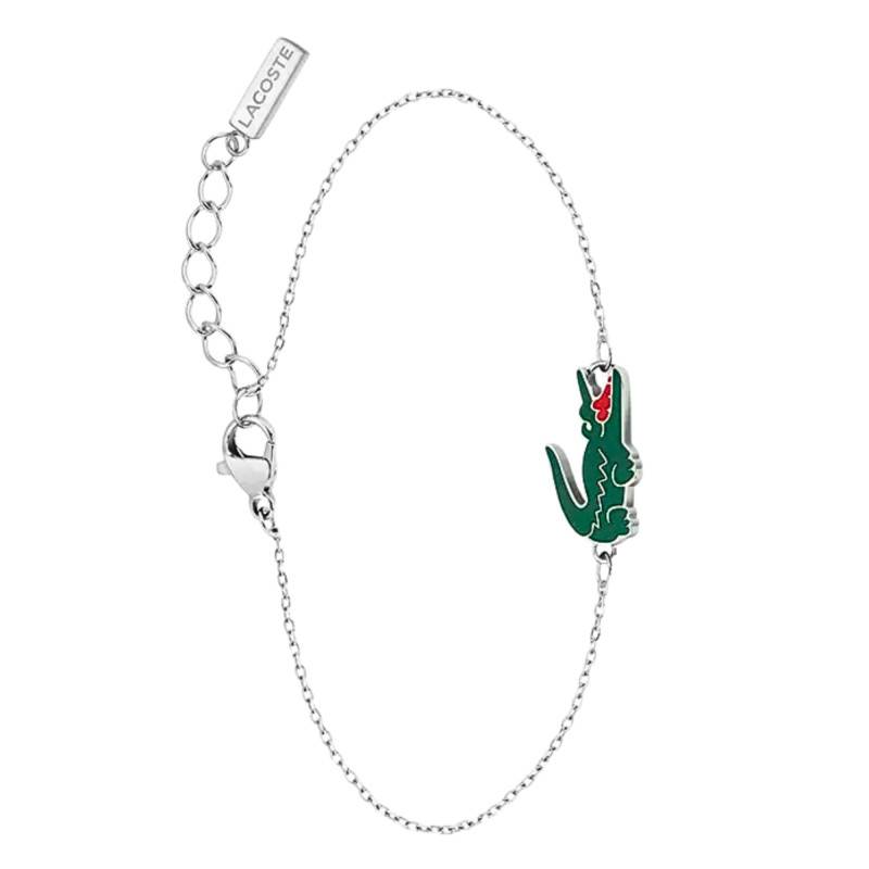 Steel Crocodile Bracelet, Adjustable Length 16.5 cm - 2040623 - Lacoste