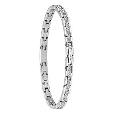 Bracelet Metropole en Acier & Cristaux, Longueur 16,5 cm Ajustable - 2040670 - Lacoste