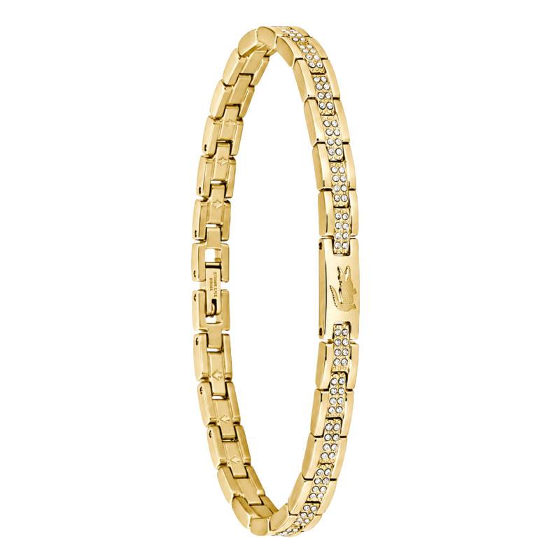 Bracelet Metropole en Acier Doré & Cristaux, Longueur 16,5 cm Ajustable - 2040671 - Lacoste