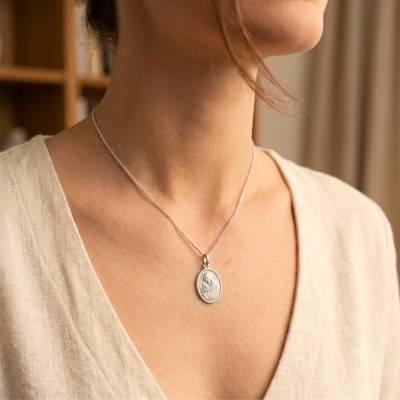 925 Sterling Silver Madonna and Child Medal - Lumiosa