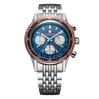 Chronoking Racing Blue Lagoon Men's Watch 87054Q - Interchangeable Bezels - Nivada Grenchen