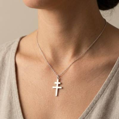 White Gold 375 or 750 Cross of Lorraine - Lucas Lucor
