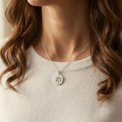 925/1000 Silver Tree of Life Pendant 18 mm Diameter - Lumiosa