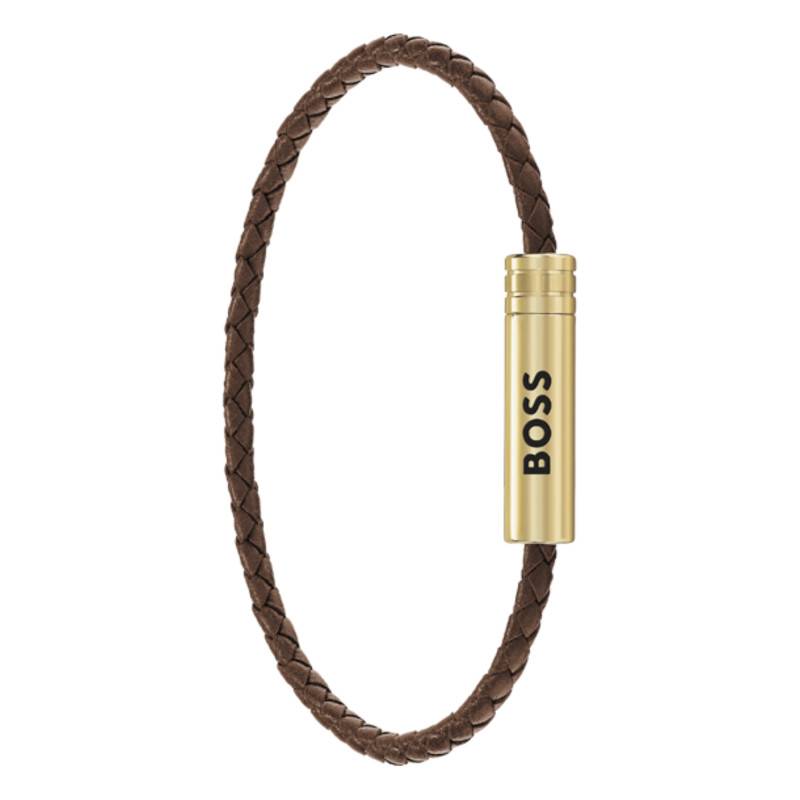 Bracelet Ares Air en Acier & Cuir Marron, Longueur 18 cm Ajustable - 1580876 - Boss