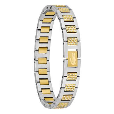 Two-Tone Steel Metropole Bracelet, 19 cm Adjustable Length - 2040636 - Lacoste