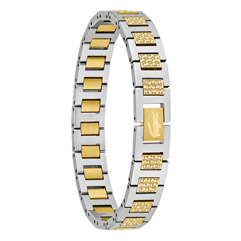 Bracelet Metropole en Acier Bicolore, Longueur 19 cm Ajustable - 2040636 - Lacoste
