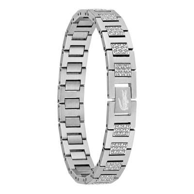 Gray Steel Metropole Bracelet, 19 cm Adjustable Length - 2040635 - Lacoste