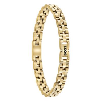Gold-Tone Steel Archer Bracelet, 17.5 cm Adjustable Length - 1580889 - Boss