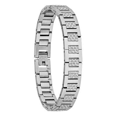 Gray Steel Metropole Bracelet, 19 cm Adjustable Length - 2040635 - Lacoste