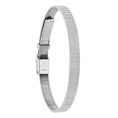 Sophisticated Texture Stainless Steel Bracelet, Adjustable Length 16.5 to 21.5 cm - 35001009 - Calvin Klein
