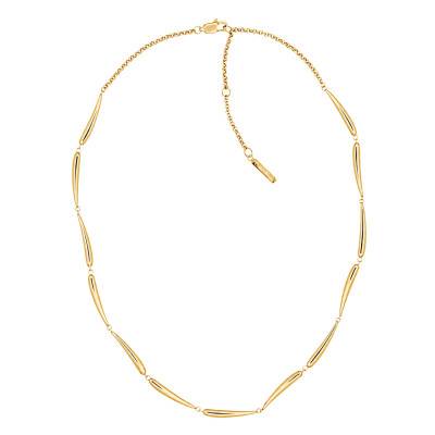 Gold-Tone Stainless Steel Elongated Drops Necklace, Adjustable Length 40 cm - 35000993 - Calvin Klein