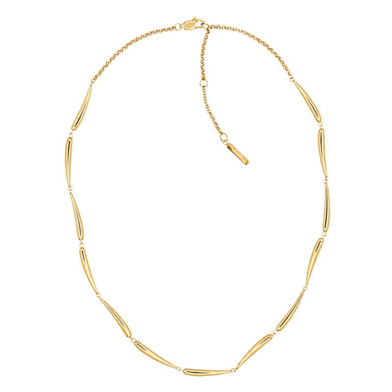 Collier Elongated Drops en Acier Doré, Longueur 40 cm Ajustable - 35000993 - Calvin Klein