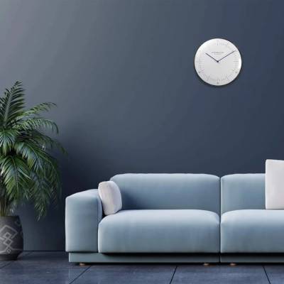 Naos White Wall Clock S14-011 - Sternglas