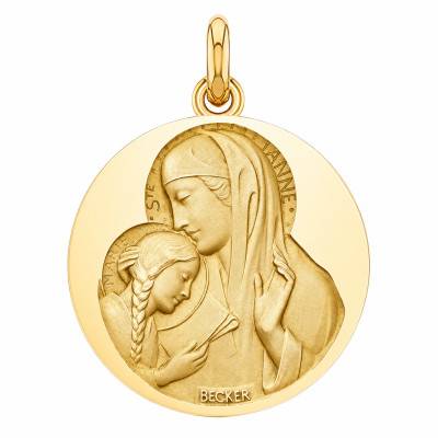 Médaille Sainte Anne Or Jaune 750, Diamètre 15 mm à 20 mm - Becker
