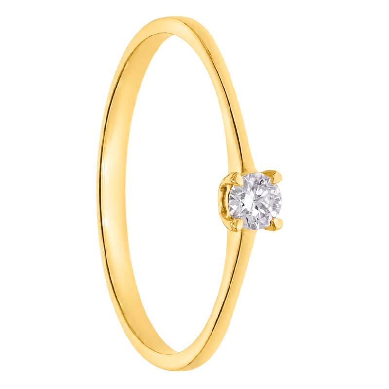 Yellow 375/1000 Gold HSI 0,15 ct Diamond Solitaire Ring - Amore